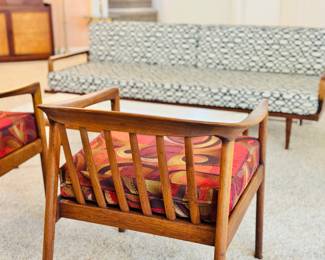 Folke Ohlsson for Dux,  Danish Modern Arm Chairs