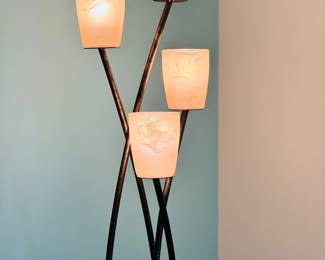 Floor Lamp, Glass Shades