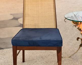 Set Of 4 Mid Century Cane Back Dining Chairs