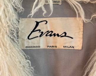 Vintage fur coat, label