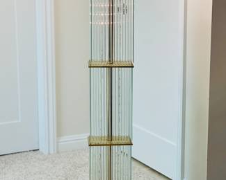 Gaetano Sciolari for Lightolier Brass and Glass Rods Floor Lamp