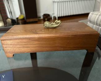 Dolphin brass place card holders in custom box