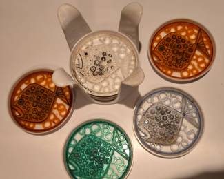 MCM Barware Fish Coasters