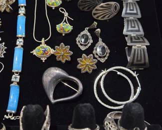 Sterling Silver Jewelry with Gemstones and Diamonds