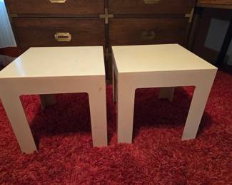 4 pcs total Mid Century Plastic Tables