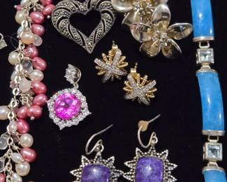 Sterling Silver Jewelry with Gemstones and Diamonds