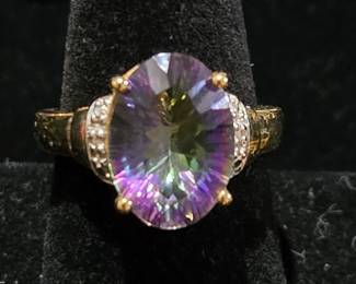 10K and Topaz Gold Ring