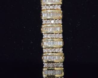 Diamonds and 14K Gold Bracelet 