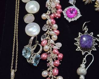 Sterling Silver Jewelry with Gemstones and Diamonds