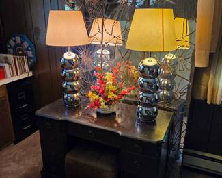 Mid Century Mirrored Room Divider