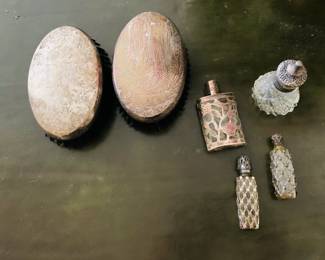 Sterling Vanity Brushes / Perfume Bottles