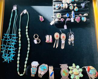 Sterling Native American Jewelry w/ Artist Stamp