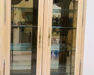 White Washed Display Cabinet