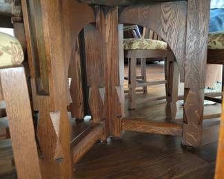 Mission style dining table and chairs