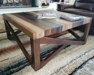 Multi-wood coffee table