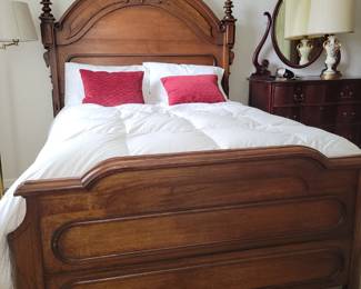 Antique walnut bed