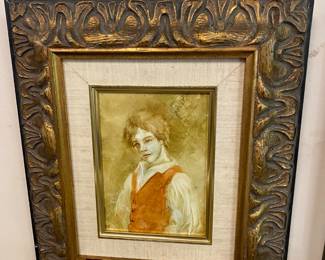 Signed “Boy in Vest” painting