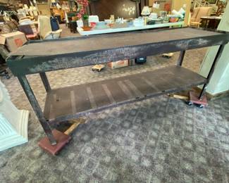 Fabulous Antique Iron Potting Table