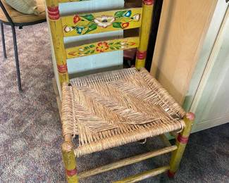 Antique Folk Painted Chair