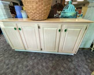 Large 4-Door Maple Cabinet