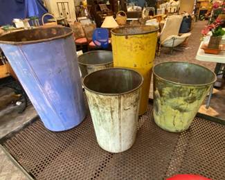 Vintage Flower Buckets