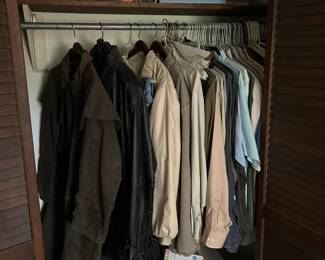 Mens' coats and dress shirts