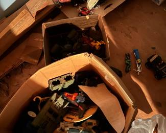 Vintage toys and board games throughout the house