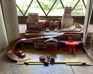 Vintage toys and board games throughout the house