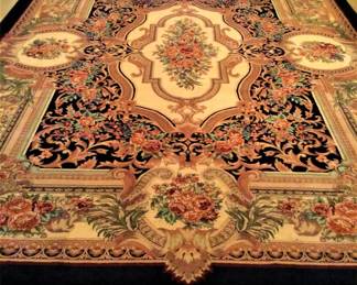 9/12 French Pile Aubusson Wool Rug