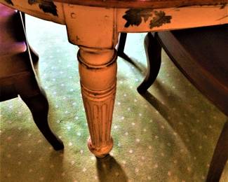 The Table Leg and Leaf Detail 