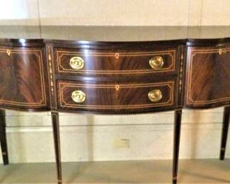 Stickley Federal Style Inlaid Mahogany Sideboard  38"H  66"W 23"D                  