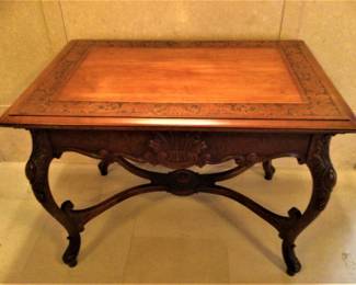 Carved Walnut Table