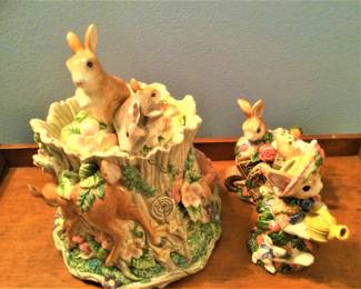 Fitz and Floyd Cookie Jar and Cream and Sugar Set