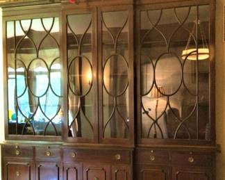 Vintage Georgian Style Mahogany Style Breakfront