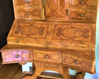 Antique Baroque Tabernacle Secretary