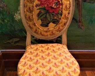 One of Two French Occasional Chairs