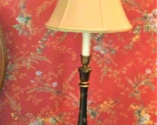 One of Two Painted Lamps