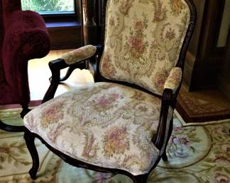 Vintage French Louis XV Tapestry Chair