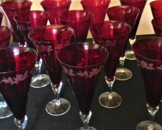 Vintage Holiday Gem Lenox Ruby Red Crystal