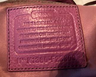 Coach creed inside handbag