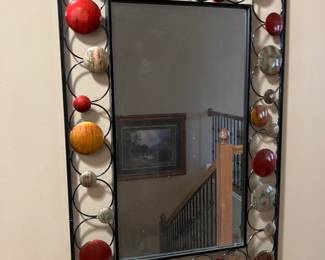 Mirror w metal frame