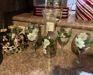 Arlene Bennet dogwood goblets