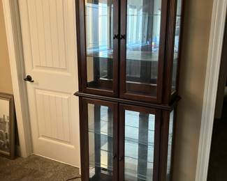 Curio cabinet w glass shelves