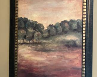 J. Banks signed painting