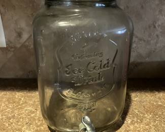 Ice cold drink dispenser, Kilner style