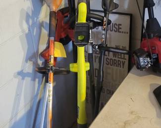 Collection of Motorized Weed Wackers 