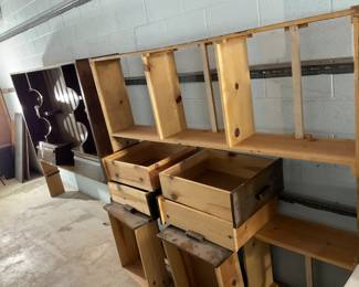 Disassembled King Size Bed Frame with under bed storage