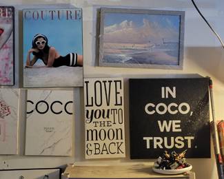 Many art pieces,etc,