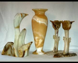 Onyx Tulip Candle Holders