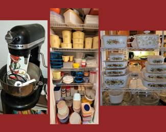 Kitchenaid Mixer, Loads of Tupperware-There is More and Good Corningware 